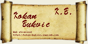 Kokan Bukvić vizit kartica